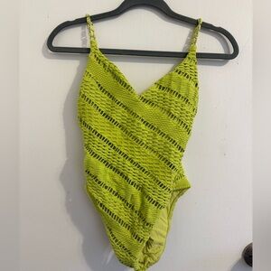 Seafolly Australia One piece green bathing suit size 8